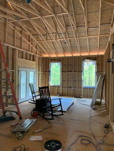 Cabin Great Room Drywall & Finish: photo 9 of 21