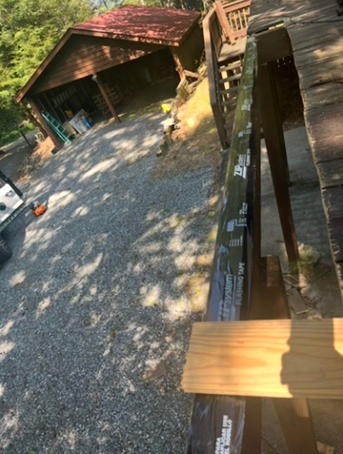 Cherry Log Deck Rebuild & Stain: photo 6 of 14
